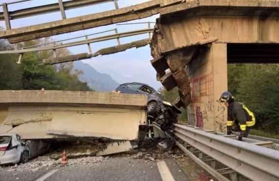 Itália: viaduto desaba sobre rodovia, mata 1 e deixa
feridos; VEJA VÍDEO - foto 3