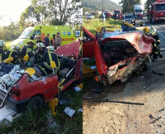 Acidente aconteceu na BR-470