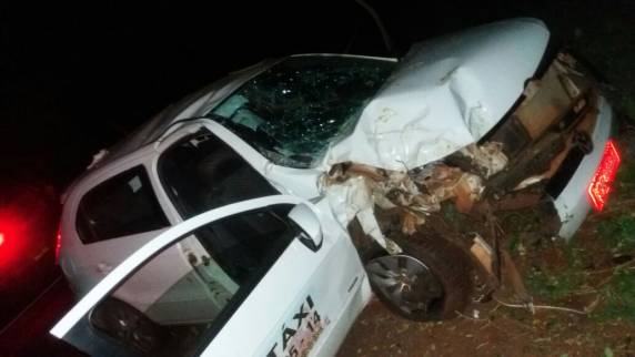 Motorista de veículo táxi de Santo Ângelo perde controle e colide contra árvores na BR 392 - foto 2