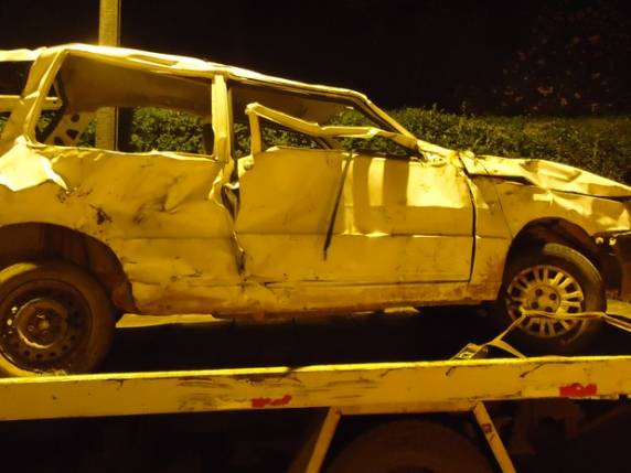 Acidente aconteceu na noite de sábado (19) em Campos Novos