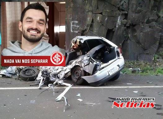 Veículo que ele conduzia colidiu frontalmente em um caminhão