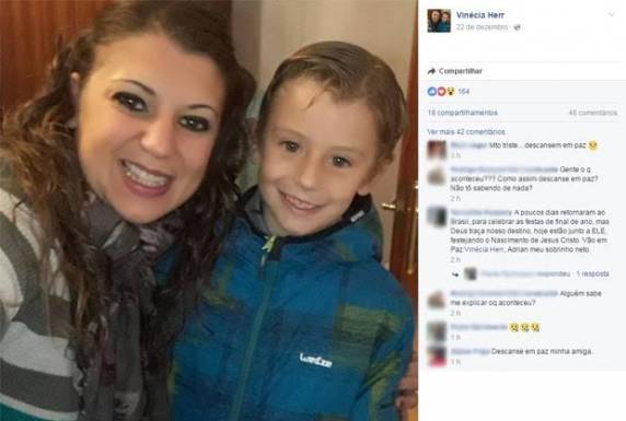 Vítimas de acidente, mãe e filho vinham da Espanha passar Natal com a família em Novo Machado-RS - foto 4