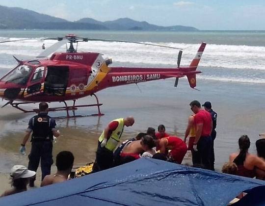 Salva-vidas 

chegaram a acionar o helicóptero Arcanjo, mas ele não resistiu