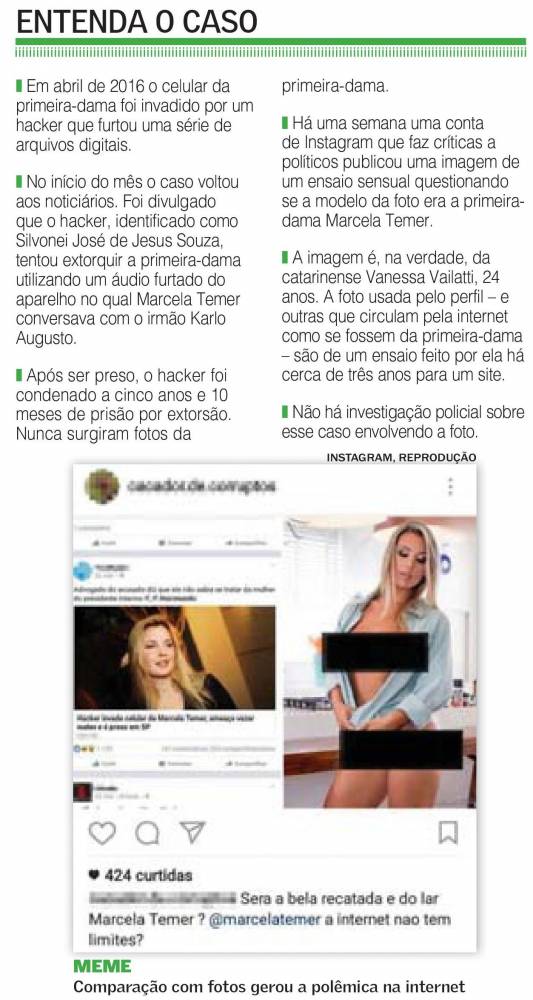 Catarinense Vanessa Vailatti teve fotos compartilhadas como se fossem de Marcela Temer - foto 3