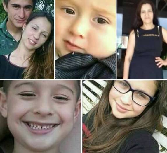 Mulher, marido, três filhos e mãe morreram na batida de carro