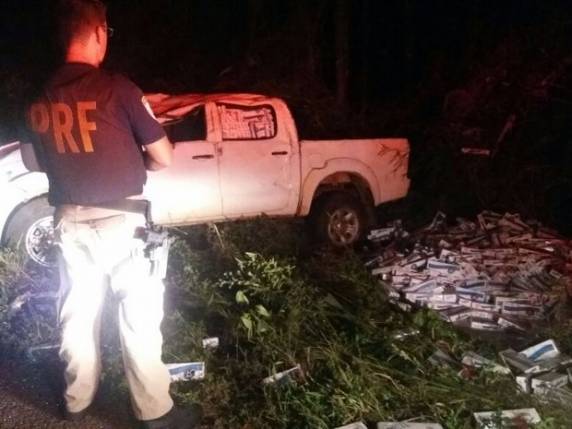 PRF apreendeu 3 veículos com cigarros contrabandeados no Oeste de SC