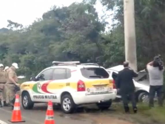 Acidente ocorreu na manhã desta quinta (23) em Florianópolis