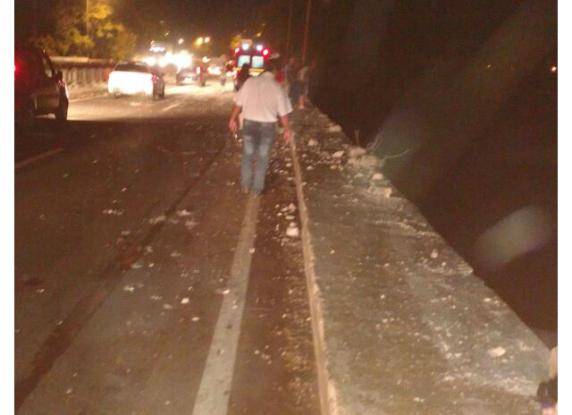 Acidente ocorreu no km 348, na ponte sobre Arroio Boa Vista