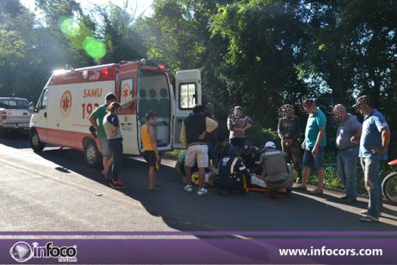 Motociclista fica ferido em
acidente na RS 591, em Ametista do Sul - foto 2
