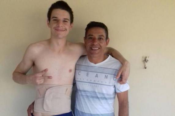 Com seis anos de carreira, Sérgio Alves prestou socorro após acidente 

de motocicleta. "Lá na hora é que eu vi que era o meu filho", disse