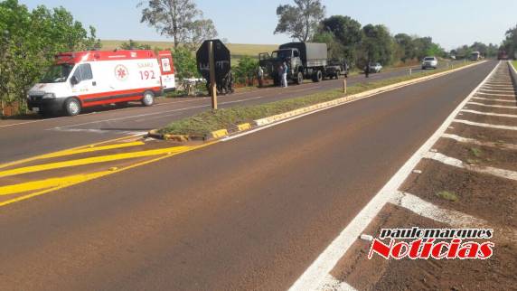 Idoso fica ferido em saída de pista na
BR 468 em Esquina Boa Vista - foto 2