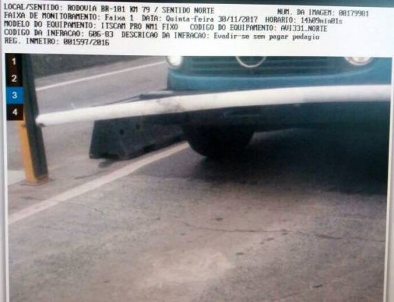 Motorista que furou três pedágios seguidos recebe mais de R$ 1.600 em multas na BR 101 em Araquari - foto 2