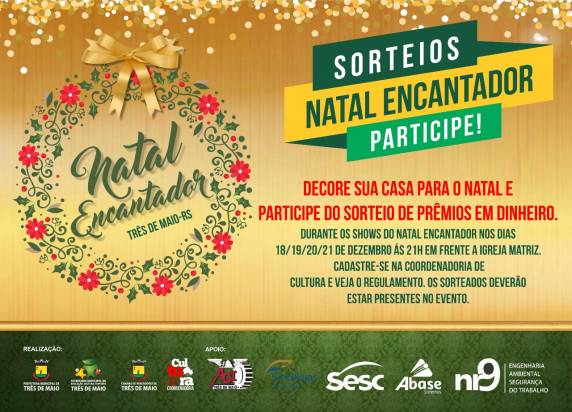 Moradores devem se inscrever na Coordenadoria de Cultura entre os dias 10 e 15 de dezembro