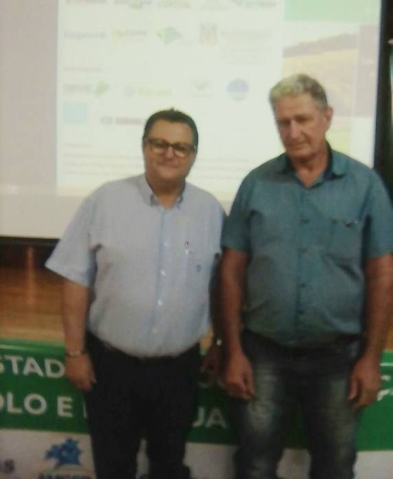Presidente da entidade, Moacir Trevisan, acompanhou o presidente da Sargs e assessor técnico da 

Farsul, Ivo Lessa, durante os eventos