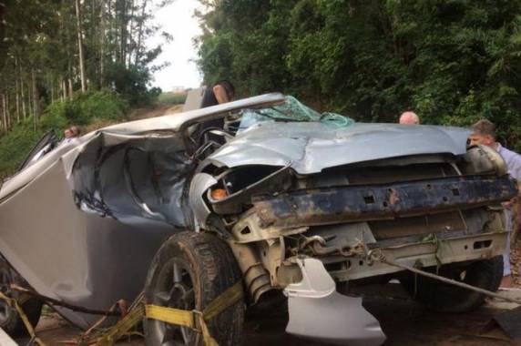 Acidente ocorreu em Braço do Norte, no Sul catarinense, neste sábado (13)