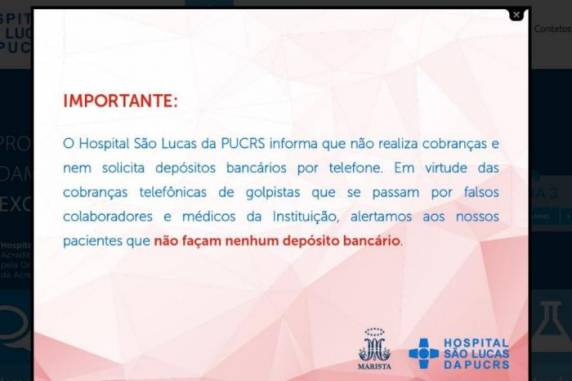 Identificando-se como médicos, exigem, por telefone, que sejam feitas transações bancárias como 

pagamento de supostos exames a serem realizados