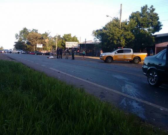 A suspeita 

inicial é de que a moto fazia um racha com outra motocicleta, que não foi localizada
