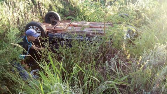 Veículo incendeia após acidente na RS 317 entre Redentora Coronel Bicaco - foto 2