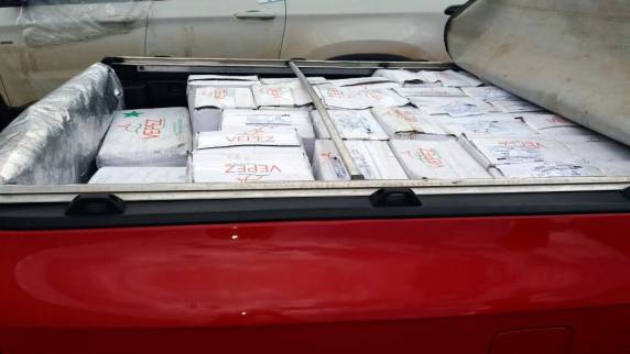 560 quilos de camarão contrabandeado são apreendidos na BR 282 em Irani - foto 2