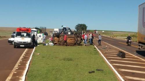 Colisão entre carro e caminhão na BR 468 deixou um morto e duas pessoas feridas - foto 2