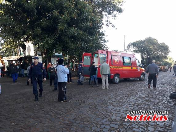 VÍDEO: bombeiros resgatam mulher que subiu em árvore em
Três de Maio - foto 4