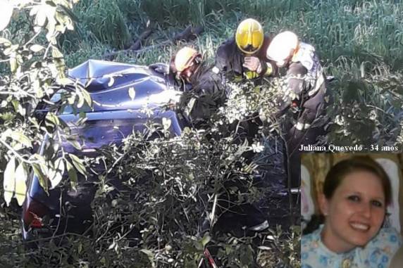 Automóvel Ford Fiesta saiu da pista e chocou-se em arvores às margens da BR 285 no Km 423