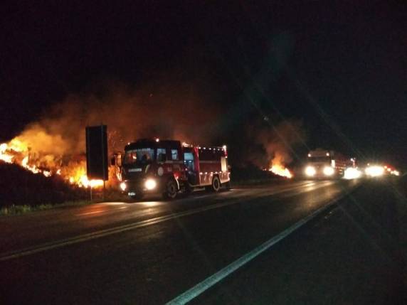 Incêndio em mato é registrado às margens da BR 386, em Soledade - foto 4