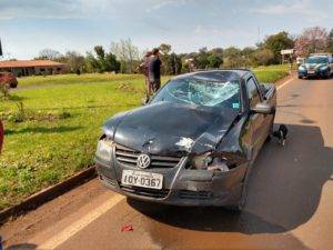 Acidente entre moto e camionete no Trevo da CESA em São Luiz Gonzaga - foto 2