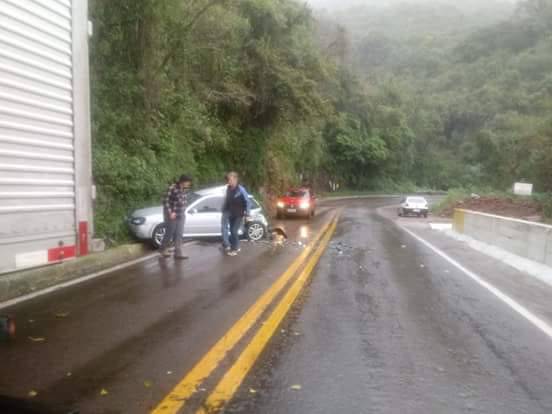 Colisão deixa carro destroçado na BR 116, em Nova Petrópolis - foto 2