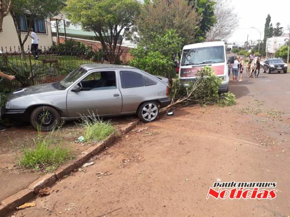 Motorista perde o controle de veículo bate em árvore e para 

próximo de uma casa, em Três de Maio - foto 3