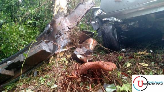 Motorista perde controle e bate em árvores na ERS 155 em Santo Augusto - foto 2