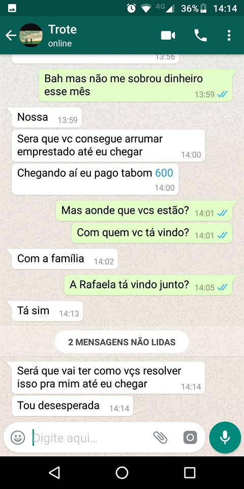 Tentativa de golpe do carro estragado pelo
whatsapp em Santo Augusto - foto 5