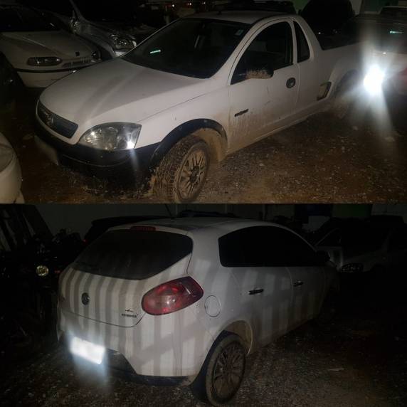 Segundo 

a Polícia Militar, ele apontou arma para policial, que atirou para se defender. Dois carros foram recuperados com suspeito