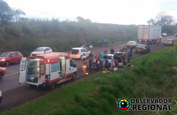 Grave acidente deixa
seis pessoas feridas na BR 468 em Coronel Bicaco - foto 3
