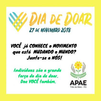 Apae de Três de Maio participa da campanha pela quinta vez