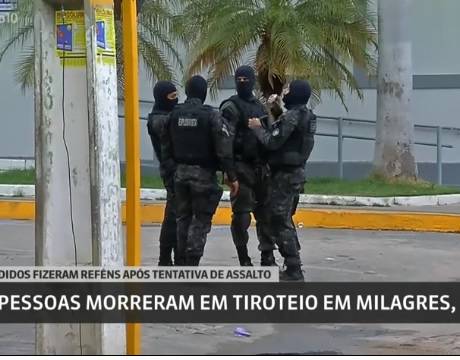 Prefeito de Milagres informou 

que duas crianças estão entre as vítimas. Troca de tiros na cidade de Milagres durou cerca de 20 minutos, segundo testemunha