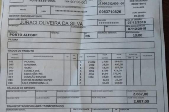 Assado de fim de ano teve picanha, vazio, maminha e 

outras carnes ao custo de R$ 2,6 mil
