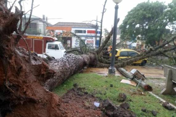 Temporal e ventos fortes causam estragos em
municípios do RS - foto 2