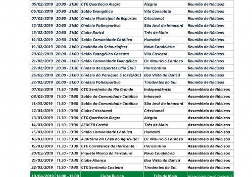 Reuniões e Assembleias de Núcleos são tradicionais práticas, alinhadas aos princípios universais do cooperativismo e aos valores sistêmicos do Sicredi