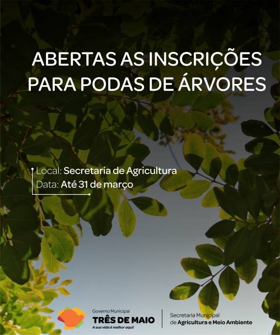 É necessário licença do órgão ambiental municipal para realização das podas de árvores