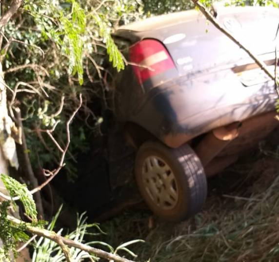 Um dos veículos saiu da pista e bateu contra uma árvore