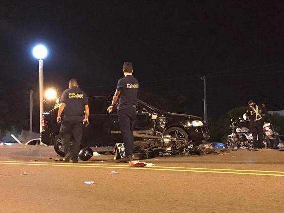 Acidente entre carro e moto deixa ferido grave em Rivera - foto 2
