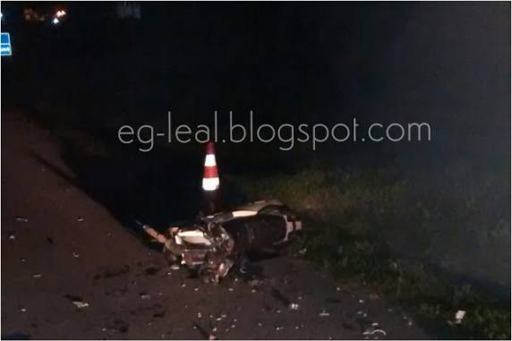 Colisão aconteceu entre motocicleta e caminhão