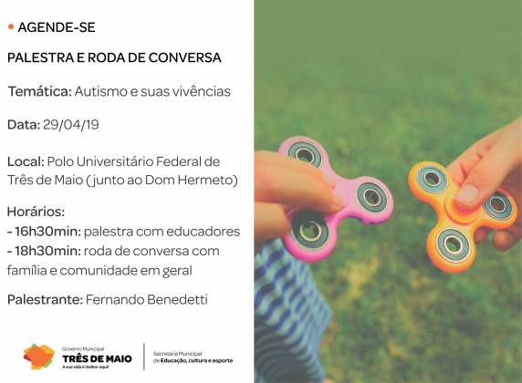As atividades ocorrerão em dois horários distintos
