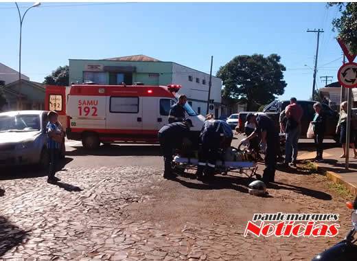 Colisão entre caminhonete e moto deixa mulher ferida no Centro de Três de Maio - foto 2