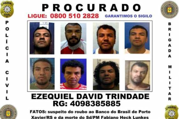 Assaltante que atacou banco, em Porto Xavier ostenta dinheiro e armas em fotos - foto 3