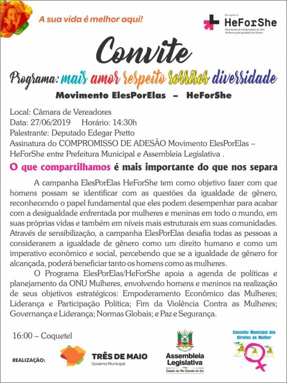 Governo Municipal de Três de Maio adere a campanha global HeForShe - foto 3