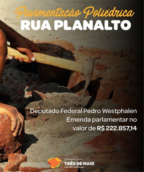 Emenda Parlamentar será destinada a pavimentação poliédrica da Rua Planalto - foto 3