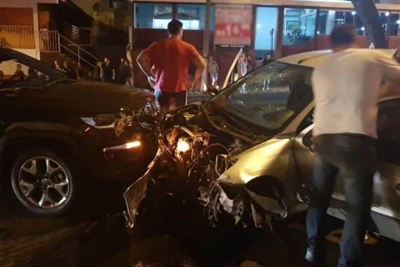 Uma mulher ficou ferida e foi conduzida ao Hospital