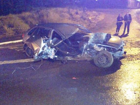 Veículo com placas de Ponte Serrada se envolveu em acidente no município de Xanxerê